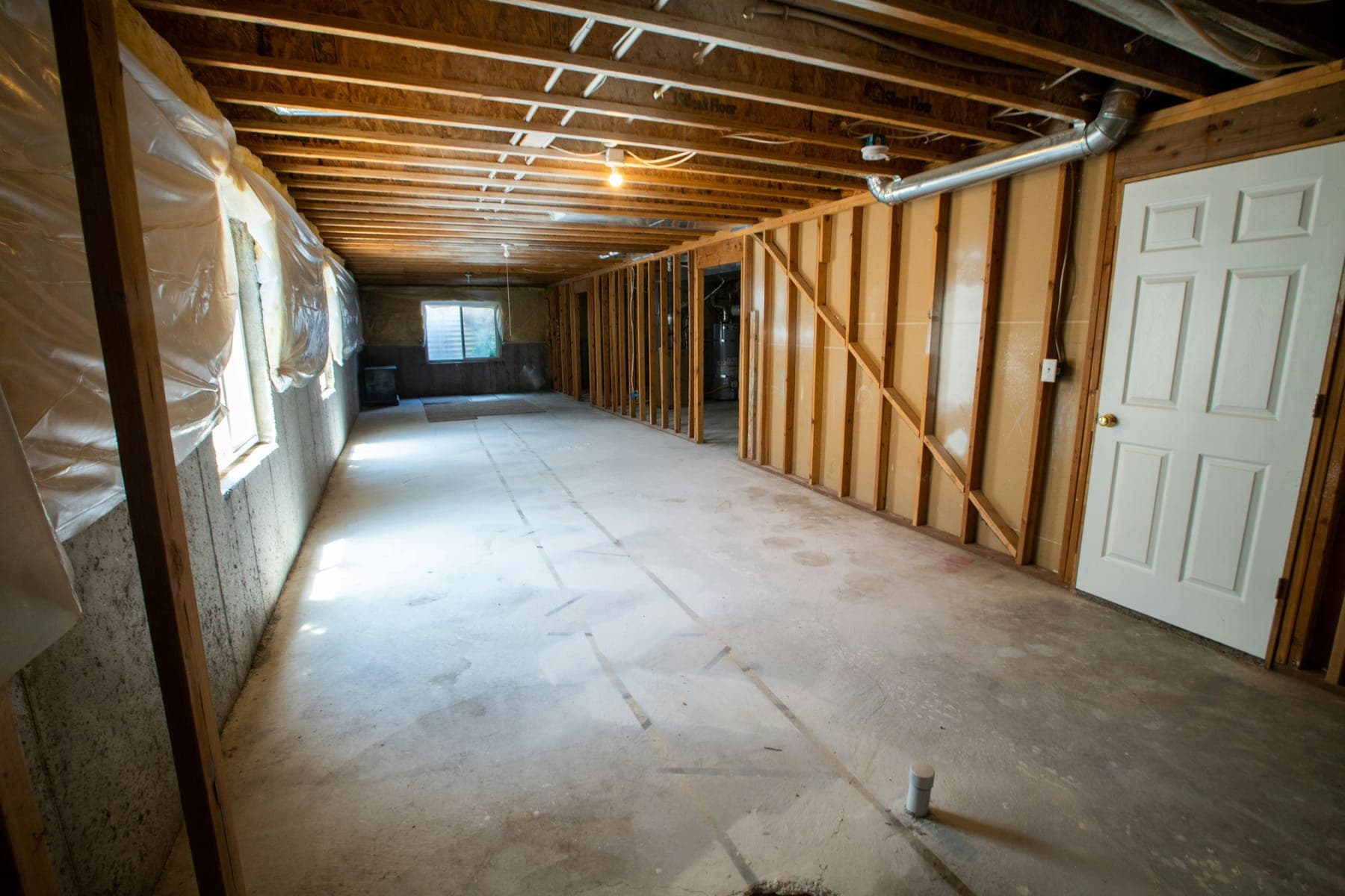 Cold cellar to family room, Beresford, before