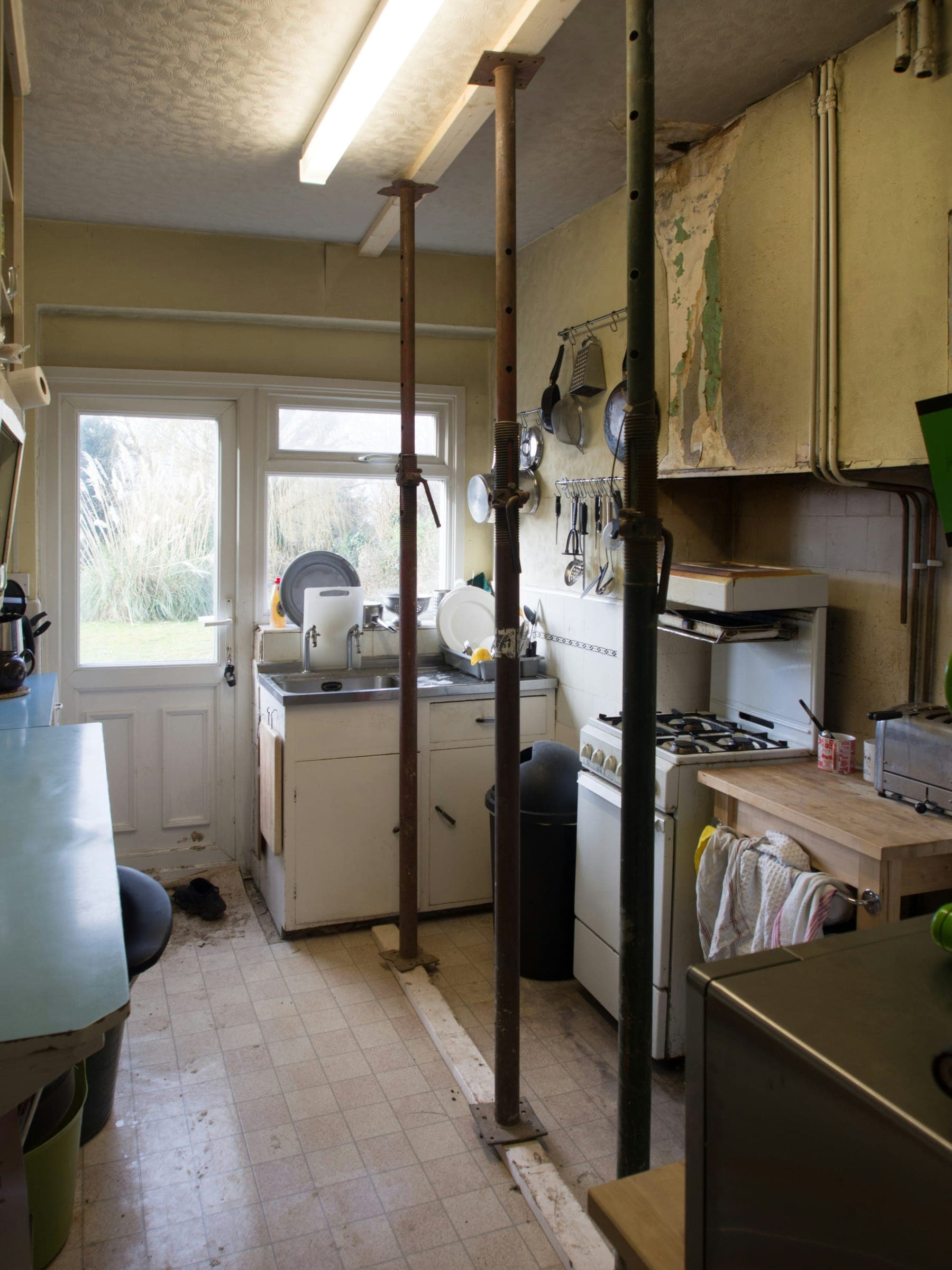 Boatworks café & courtyard, Caraquet, before